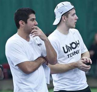 Juan Cardenas (left) and Jeff Brown are ranked as the No. 2 doubles team in the East Region by the ITA